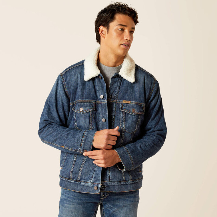 Ariat Mens Sherpa Lined Trucker Jacket