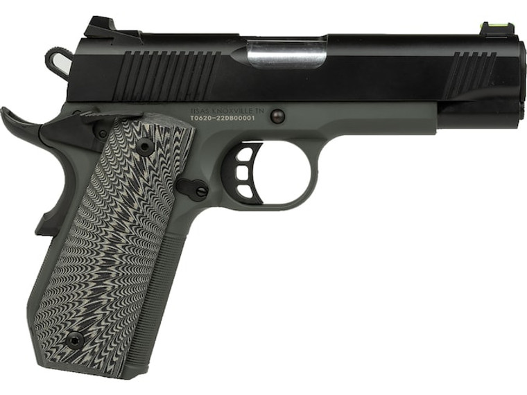 Tisas 1911 C10 Yukon Semi-Automatic Pistol 10mm Auto 4.25" Barrel 8-Round Black Cerakote Black/Gray