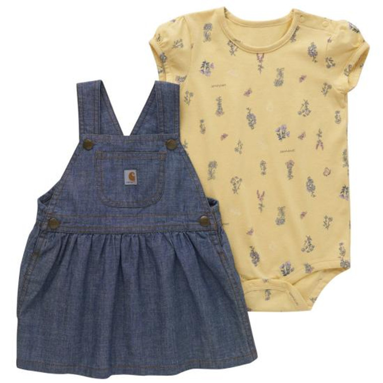 Carhartt Ss Print Bodysuit/Denim Girls Jumper Set