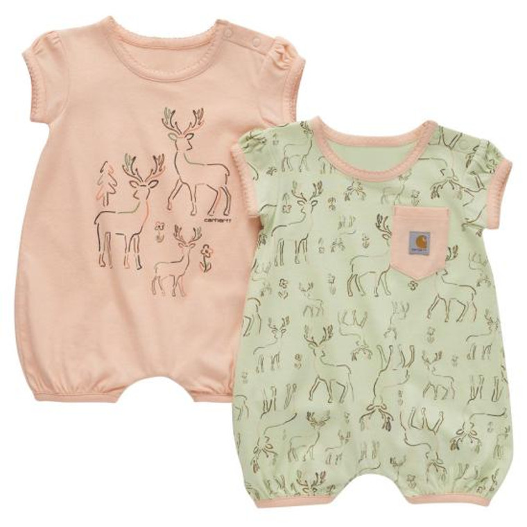 Carhartt Ss Deer Two Peice Girls Romper