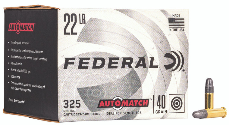 Federal Auto Match Champion Training 22LR 40 Grain 325 Rounds