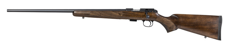 CZUSA 02390 CZ 457 American Full Size 22 LR 51 24 Black Nitride Black Nitride Steel Receiver Turkish Walnut Fixed American Style Stock Left Hand