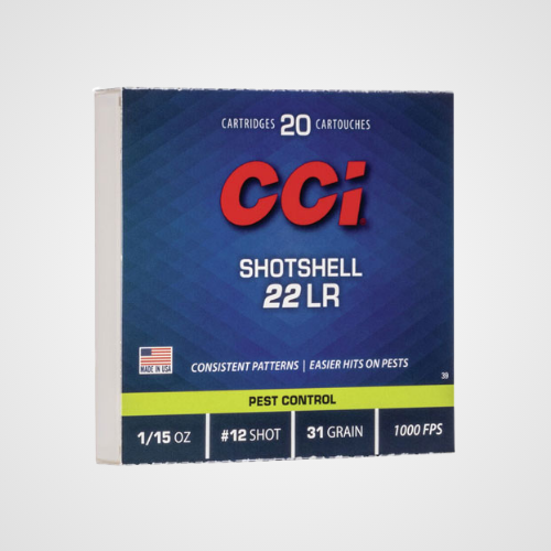 CCI Rimfire Shotshell 22LR 31gr #12Shot 20 Rounds