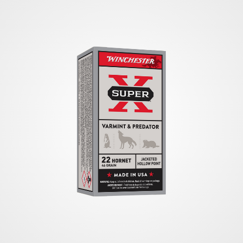 Winchester Ammo Super X 22Hornet 46gr Jacketed Hollow Point 50 Rounds