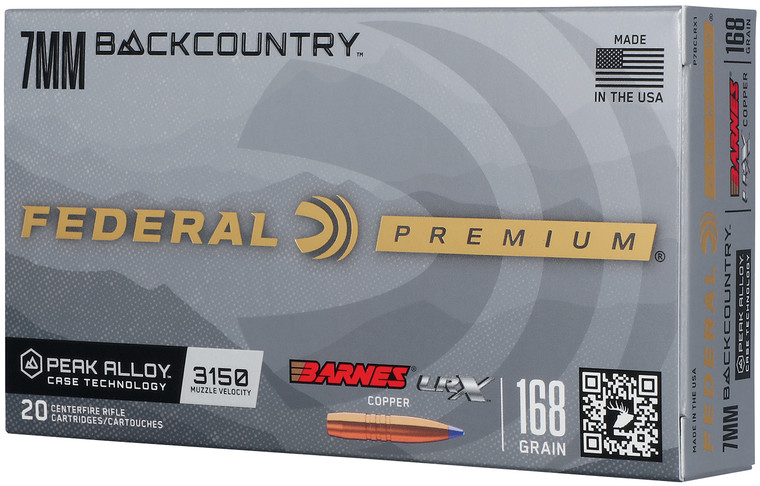 Federal BackCountry 7mm BC 168gr 20 Per Box