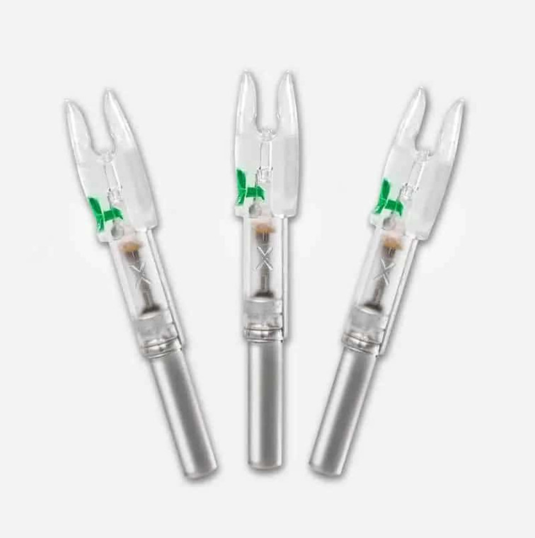 Halo Optics DoubleTake Archery Halo Nock Lighted 3 Pack Micro Green (.165″-.166″)