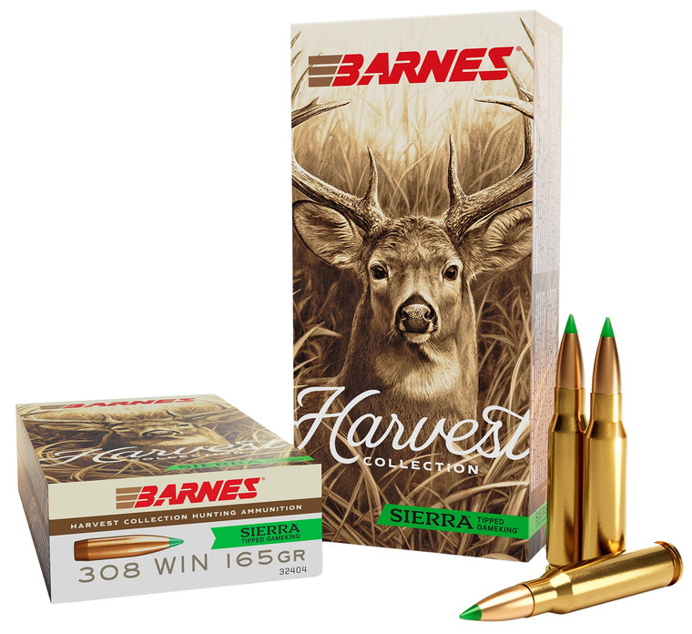 Barnes Bullets 32404 Harvest 308Win 165gr Sierra Tipped GameKing 20 Rounds