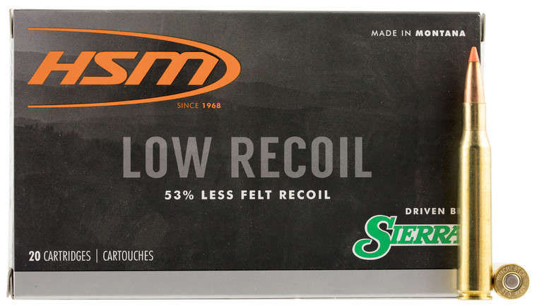 HSM Low Recoil 270 Win 130 gr Orange Polymer Tip 20 Rounds