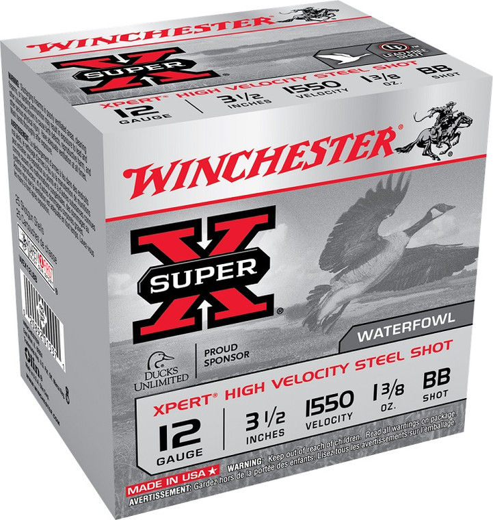 Winchester Super X Xpert High-Velocity Steel Waterfowl 12 Ga 3.5" 1 3/8 oz  Case of 250 Shells