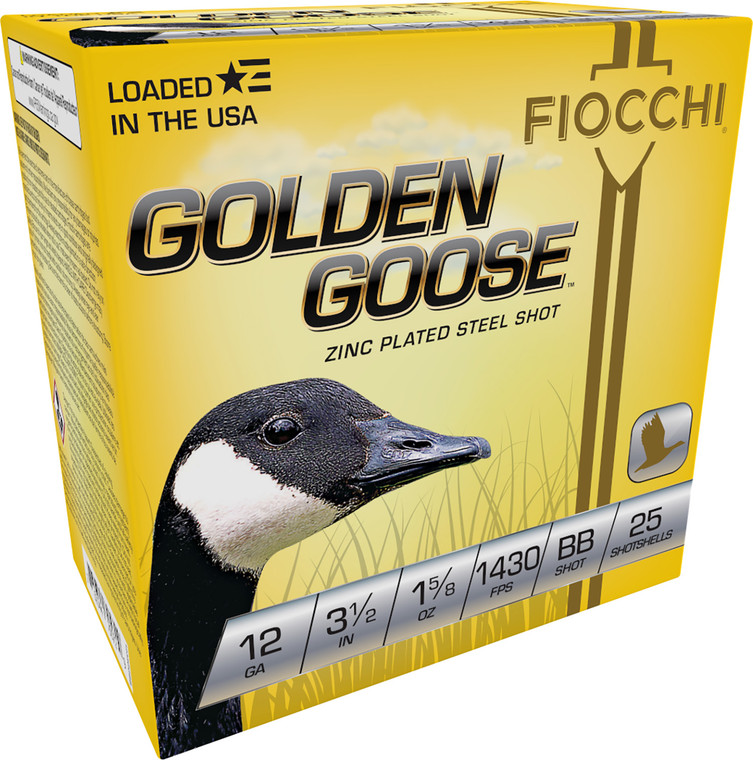 Fiocchi Golden Goose 12 Ga  3.5" 1 5/8oz BBShot 25 Shells