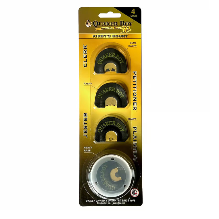 Quaker Boy Kirby’s Kourt 4 Pack Diaphragm Turkey Call