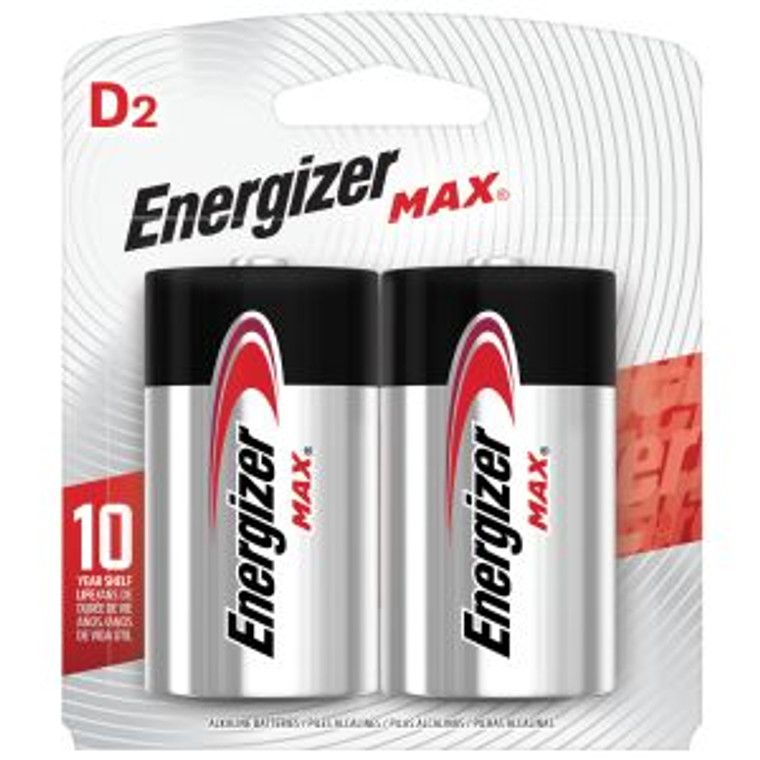 Energizer D Size Alkaline 2 Pack