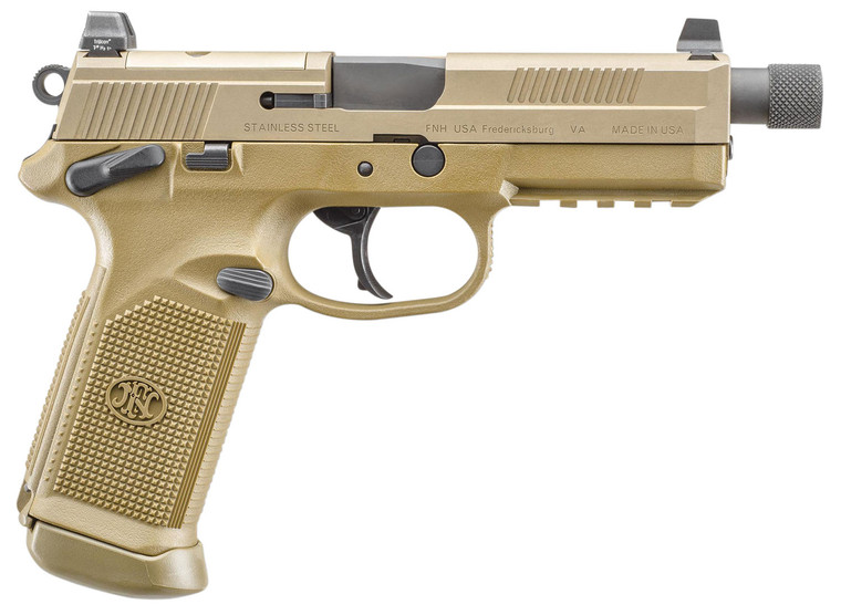 FN America Fnx Tactical 45 ACP 15+1 5.30" Barrel Flat Dark Earth Interchangeable Blackstrap Grip