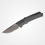 SOG Flash AT Blackout 3.45 Inch Partially Serrated Black Drop Point Knife