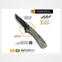 Outdoor Edge Razor VX1 Pocket Knife 3" Drop Point 420J2 Black Oxide Blade Anodized Aluminum Handle Green
