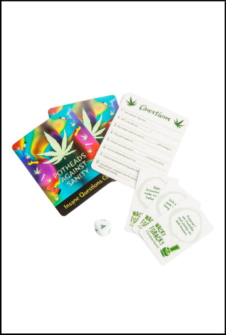 Potheads Against Sanity Adult Deluxe Weed Pot 420 Dadi Card Party Game Umanit&agrave;