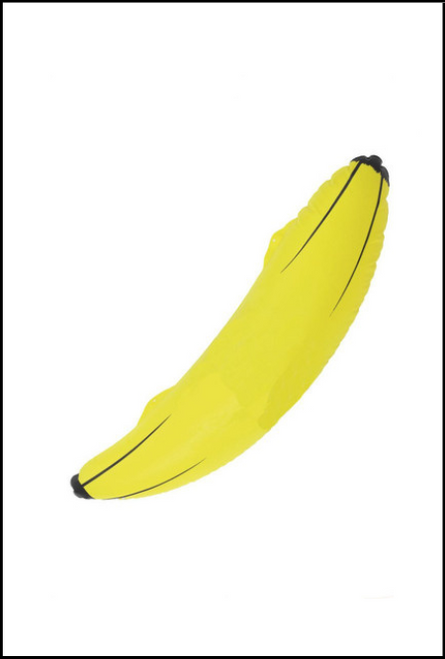 Yellow Blow Up Banana Accessory or Party Decoration