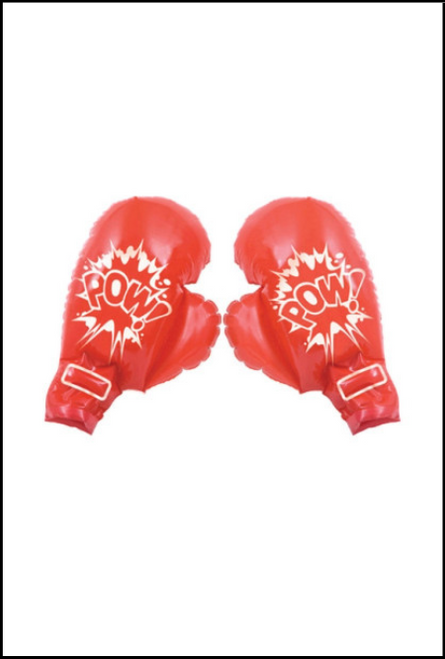 This pair of inflatable boxing gloves with POW! writen across the back of the hands are approximately 46cm in size. Grab this accessory to go with any boxing costume at your next fancy dress evening. Shop online or instore at Singapore Charlie Cairns Australia.