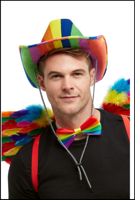 Rainbow cowboy hat, Pride, Mardi Gras Festival. Shop online or instore at Singapore Charlie Cairns Australia.