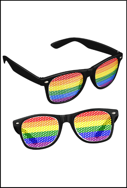 Rainbow Pride themed Glasses dress up. Shop online or instore at Singapore Charlie's Cairns Australia.
