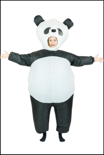 Inflatable Jungle Panda Costume Front. Shop online or instore at Singapore Charlie Cairns Australia.