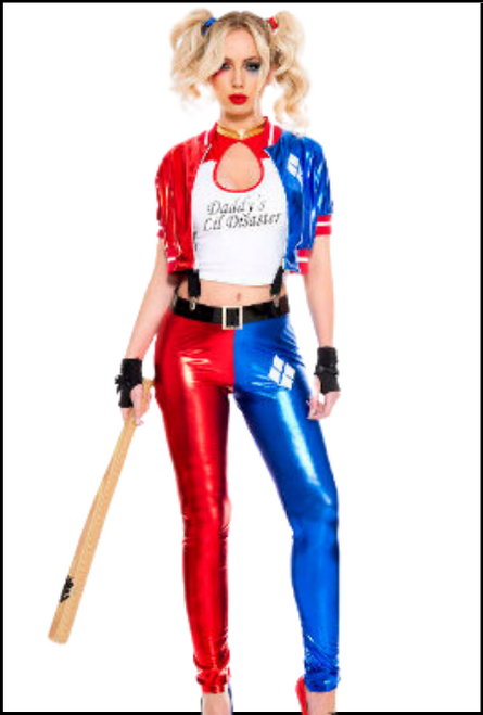Daddy's Lil Disaster Harley Quinn Inspired Costume for Women