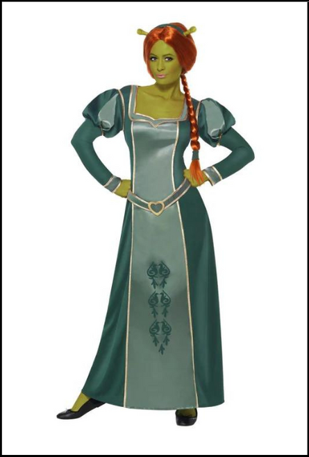 This Princess Fiona from Shrek inspired costume comes with a green dress, wig & headband. Great for a Disney inspired or themed party. Shop online or instore with Singapore Charlie's Cairns Australia.
