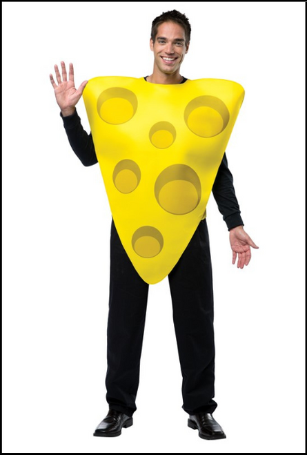 This costume might be cheesy, but we think its grate! Costume includes yellow poly-foam tunic that looks like a cheese wedge. Great funny costume for cheese lovers. Everyone will want a picture with you so get ready to say cheese! One size fits most adults. Shop online or instore at Singapore Charlie Cairns Australia.