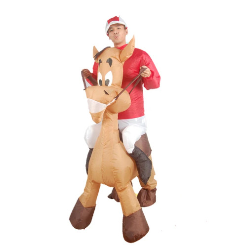 Inflatable Racing Horse Jockey Costume. Shop online or instore at Singapore Charlie Cairns Australia.