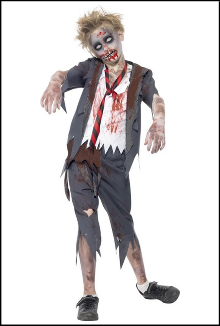 Kids Zombie School Boy Costume, Halloween, Children's Fancy Dress, Scary, Shop online or instore at Singapore Charlie Cairns Australia.