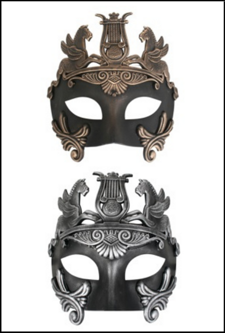 Men's Achilles Roman Masquerade Eye Mask Assorted