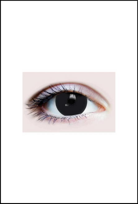 Black Mini Sclera Contact Lenses for Scary Halloween Demon/Devil Special Effects