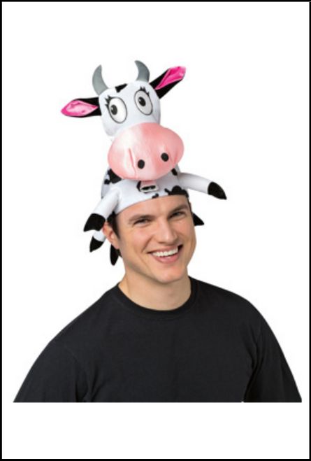 Fancy dress cow hat, shop online or instore at Singapore Charlie's Cairns Australia.