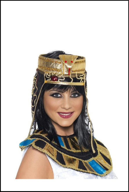 Travel back in time to of Cleopatra and the pharaohs of ancient Egypt with this Egyptian inspired headpiece. Great for Egyptian themed parties, festivals, carnivals, raves, or fancy dress. One size fits most. Shop online or instore at Singapore Charlie's Cairns Australia.