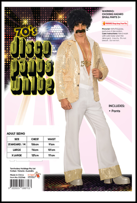 Disco 70's Pants 
Shop online or instore at Singapore Charlie Cairns Australia.
