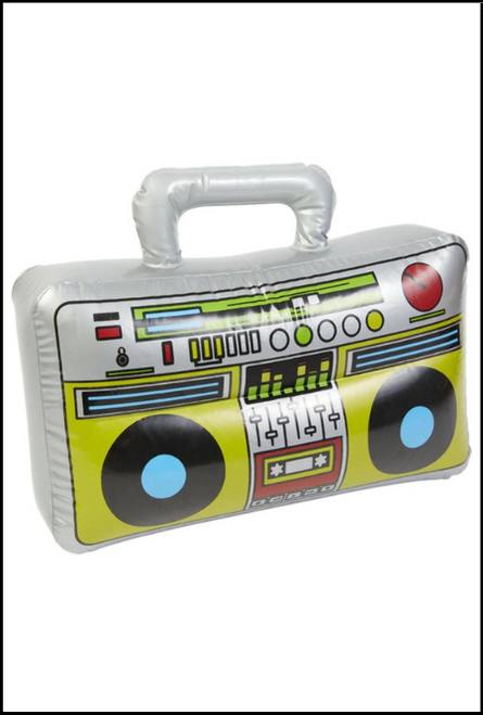 This inflatable boom box would be the perfect accessory to any 80s or 90s inspired hip hop or rap inspired outfit. Shop online or instore at Singapore Charlie's Cairns Australia.