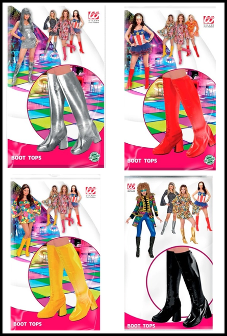 Gogo Boot Covers, Groovy Disco Party, 60s, 70s, Shop online or instore at Singapore Charlie Cairns Australia.