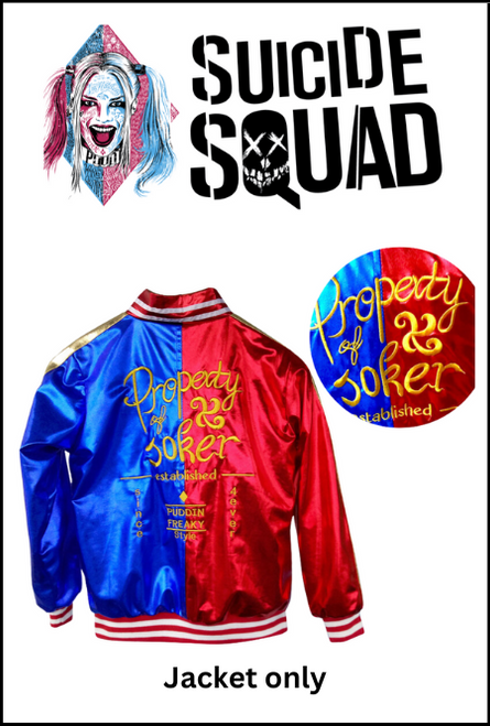 Sometimes the only way to stay sane is to go a little crazy, and that's exactly how you'll be feeling in this Harley Quinn inspired jacket from suicide squad... or is that just the voices in my head...? Jacket only, shop online or instore at Singapore Charlie's Cairns Australia.