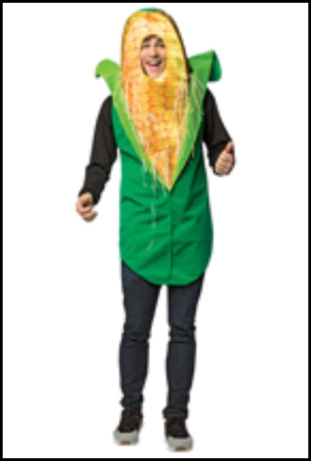 So the jokes you tell are older than vaudeville and everyone calls you corny. Turn things around and show them you're in on the joke with the great new corn costume. Includes:

Photo-realistic corn tunic with little pieces of corn "hair" attached

Does not include undershirt, pants, or shoes.

Shop online or instore at Singapore Charlie Cairns Australia.