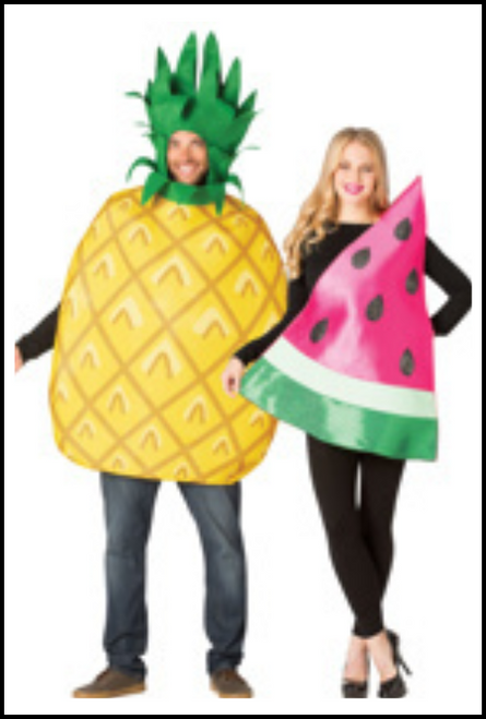 What does a pineapple and a watermelon have in common? They both go well in a smoothie! You can play smooth when you slide into your next fun tropical gathering. These cute polyester tunic costumes are easy to wear over your own clothes and bring life to a party. Tunics fit up to a size 116cm chest. There are 2 costumes in each package and one size fits most. They're easy to wear and remove as well as spot clean with a damp cloth. This is a fantastic couple or best friend's costume. Shop online or instore at Singapore Charlie Cairns Australia.