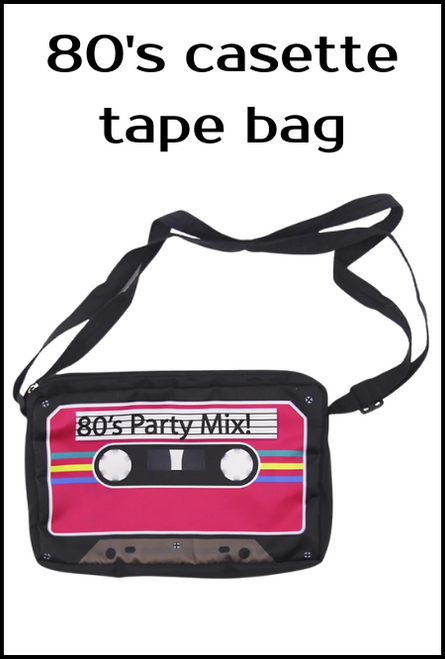 80s cassette tape bum bag, retro fancy dress accessory, 
Shop online or instore at Singapore Charlie Cairns Australia.