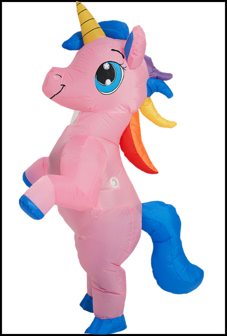 This inflatable my little pony unicorn costume includes with a battery operated fan pack which takes 4x AA batteries (batteries not included), one size fits most. Shop online or instore at Singapore Charlie Cairns Australia.
