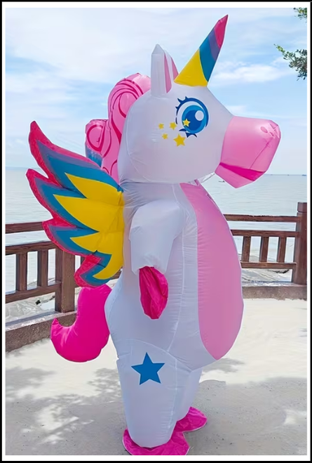 Inflatable Unicorn Costume. Shop online or instore at Singapore Charlie Cairns Australia.