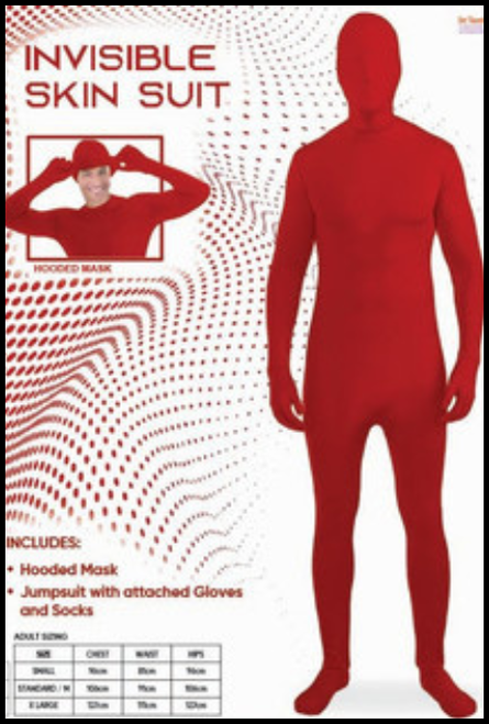 Red Lycra Second Skin Bodysuit, Fancy Dress, Sports Day, Shop online or instore at Singapore Charlie Cairns Australia.