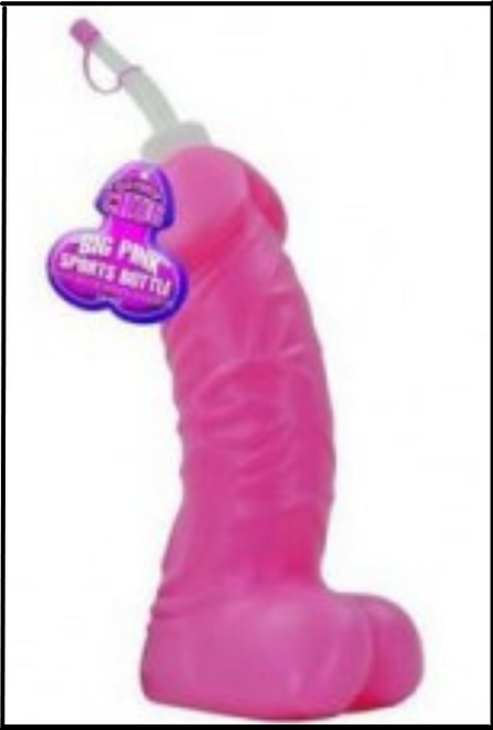 "Big Pink" Sports Bottle, Penis Water Bottle, Hens Night, Bachelorette Party, Pink accessory, Shop online or instore at Singapore Charlie Cairns Australia.
