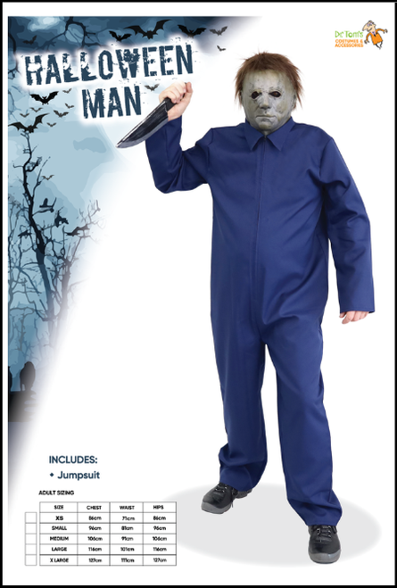 Jumpsuit,  Michael Myers, killer, spooky, Shop instore or online at Singapore Charlie Cairns Australia