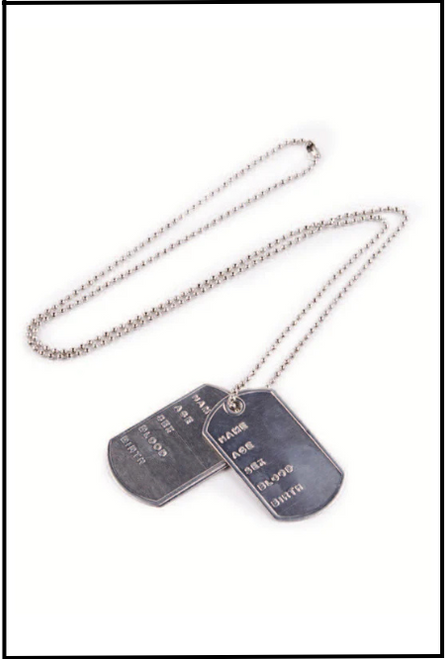 army, dogtag, silver, Shop online or instore Singapore Charlie Cairns Australia