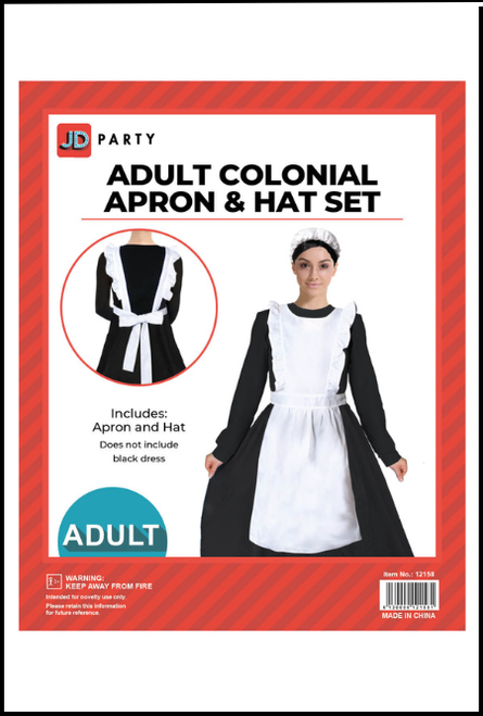 colonial, apron, bonnet, old lady, grandma, Shop instore or online at Singapore Charlie Cairns Australia.