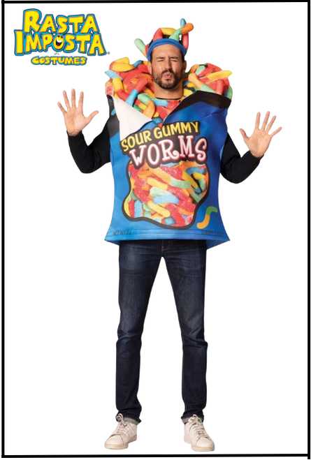 sour gummy worms, worm, food costume, Shop online or in store at Singapore Charlie Cairns Australia