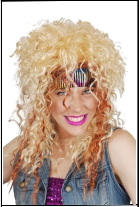 80's, Rockstar, big hair, blonde, curly, Punk, Shop online or in store at Singapore Charlie Cairns Australia